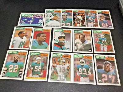 1987 Topps Miami Dolphins Team Lot 16 Cards Marino Mark Clayton • $5.95