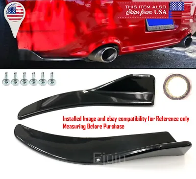 $22.84 • Buy 17  Curved Black Rear Bumper Lip Splitter Winglet Diffusers Spats Lips For VW