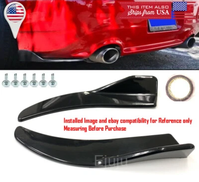 17  Curved Black Rear Bumper Lip Splitter Winglet Diffusers Spats Lips For VW • $22.84