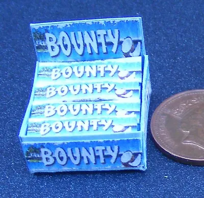 £3.99 • Buy Display Box Of Milk Chocolate Bounty Bars Tumdee 1:12 Scale Dolls House Sweets