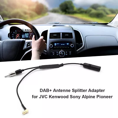 DAB + Antenna Splitter Adapter With Amplifier For Sony JVC Kenwood Car Radio • $14.62