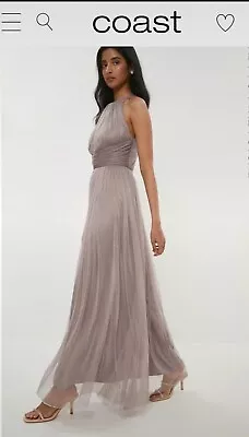 Coast Ruched Bridesmaid Dresses Multiple Sizes Available Mink 8  • £75