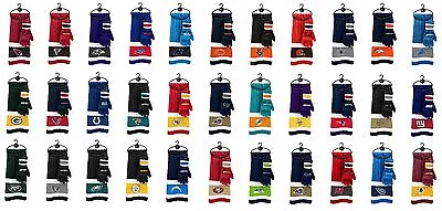 NWT NFL Assorted Teams Unisex Knit Scarf & Glove Gift Set W/ Hanger New! • $23.99