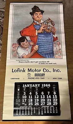 Vintage Lincoln Mercury 1966 Calendar Lofink Motor Company Inc CarthageNew York • $18.45