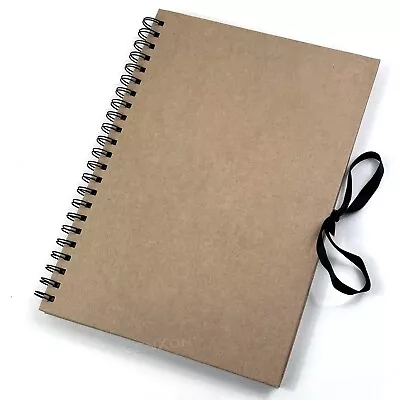 A4 Scrapbook Kraft Natural 40 Sheets Arts Crafts Collage Photo Album Scrapbook • £8.09