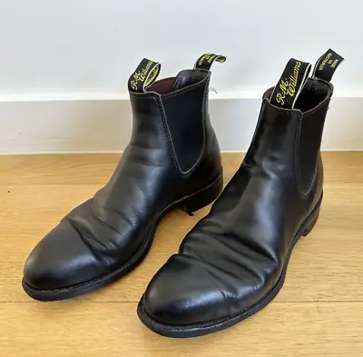 Authentic RM Williams Black Leather Comfort Craftsman Boots 7 1/2 • $250
