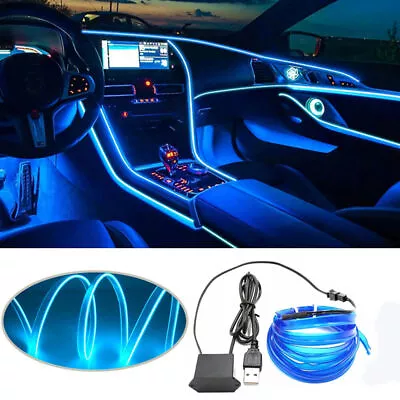 3m Car Interior Atmosphere Decoration Blue LED Light Lamp Strip Car Accessories • $15.38