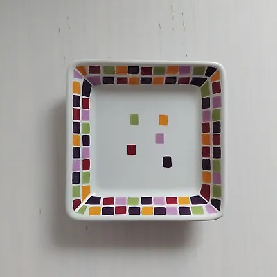 £15 • Buy Pampered Chef Simple Additions Square Salad Plate Multicoloured Mosaic Tiles 