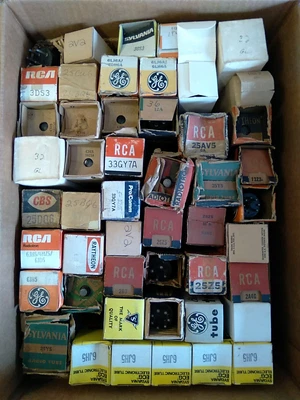 $18.99 • Buy 8974 Huge Lot Of Misc Brands 33gy7 25av5 25z5 2a4 6jh5 25y5 6jh5 Vacuum Tubes 