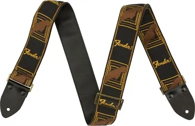 NEW Fender 2  Legacy Vintage Monogrammed Guitar Strap BLK/YLW/BRN #099-0680-003 • $28.03