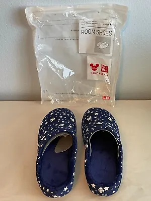 RARE Uniqlo X Disney Mickey Mouse Navy Room Shoes/Slippers Size L • $37.99