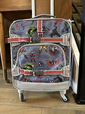 Pottery Barn Kids Glow N Dark Marvel Avengers Small Luggage Rolling 4 Wheels • $50