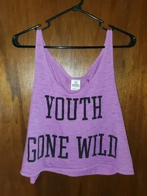 Victorias Secret PINK Crop Tank Top Sz Medium Youth Gone Wild • $8.75