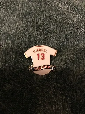 NEW RARE1996 Vintage Omar Vizquel Jersey CLEVELAND INDIANS Lapel Pin Peter David • $19.99