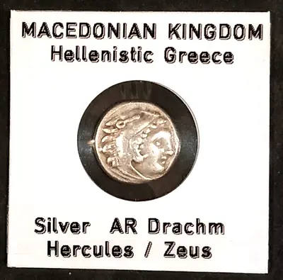 MACEDONIA Hellenistic GREECE AR Drachm Hercules / Zeus Alexander III Macedonian • $109