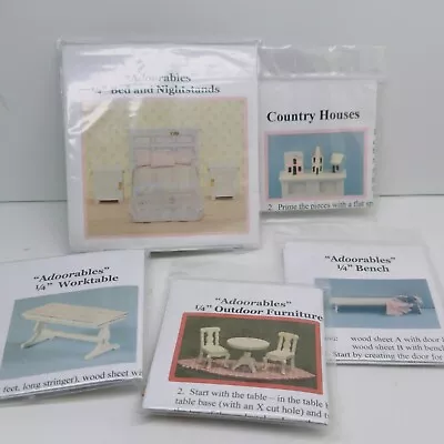 5 Pc Lot Artisan Designed Dollhouse Miniature DIY ADOORable Kits D139 • $12.50