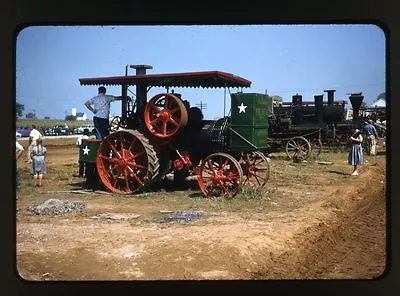 Farm Steam-Traction Engine - Threshermen's Reunion Kinzer PA - Vtg 35mm Slide • $19.45