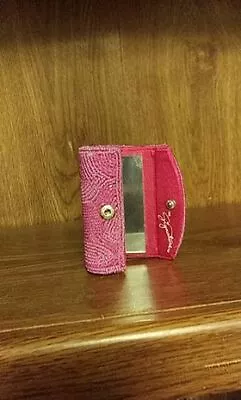  MARY KAY Signature Pink Beaded Lipstick Case With Make-up Mirror Cosmetics • $8.99