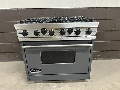 VIKING VDSC3656BGG - 36  Professional Dual Fuel Range Oven 6 Burner Gray • $3799.99