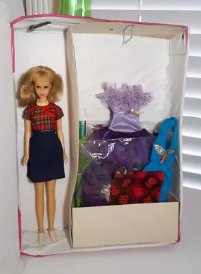 Barbie FRANCIE Doll Straight Leg Blond Bangs LOT Clothes Case Vintage 1966 Japan • $120