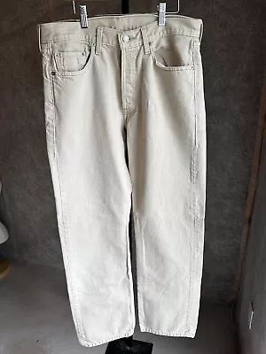 Levi’s 501 Tan Jeans Denim Button Snap Mens Size 33x32 • $19.99