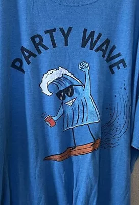 BILLABONG PARTY WAVE SOLO CUP Mens Recycler Blue T Shirt Size 2XL XXL • $14