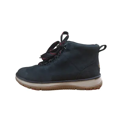 UGG Women's Lakesider Ankle Sneaker Black Leather Suede Shoes 1121015 • $74.99