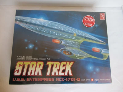 £285 • Buy AMT Star Trek USS Enterprise D NCC-1701-D Clear Cast Model Kit - New & Sealed