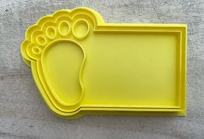 Baby Shower Plaque  Biscuit Cookie Cutter & Embosser Baking Cake Decorating UK • £4.99