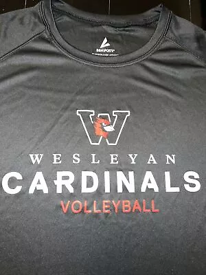 NWOT WESLEYAN UNIVERSITY Cardinals Volleyball Team Issued Athletic SHIRT XL NCAA • $59.99