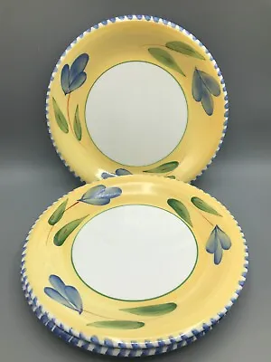 3x Maxam MEDITERRANEAN Italian Dinner Plate 10 3/8  Hand Painted Floral • $69.77