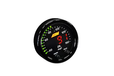 Aem X-series Water / Trans / Oil Temp Gauge 100~300f / 40~150c #30-0302 • $215.95