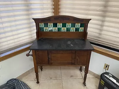 Antique Victorian Washstand (Tiled) • $600