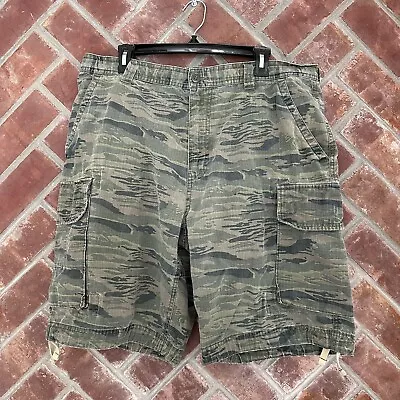 Gap Cargo Ripstop Camo Military Shorts Mens 36 Green Camouflage Outdoors • $17.99