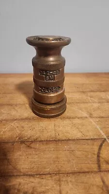 Vintage Brass Fire Hose Nozzle Elkhart 742-48 SM • $29.99