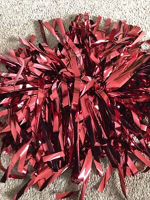 £3.99 • Buy Red Shiny Pom Pom. American High School. Cheer Leader. Hen Party. Fancy Dress