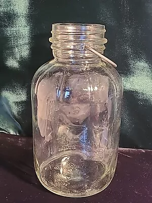 Antique Duraglas Pail Half Gallon Canning Jar With Handle - No Lid • $19