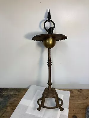 Antique Rembrandt Art Deco / Arts & Crafts Cast Iron Smoking Stand W/Lighter. • $170