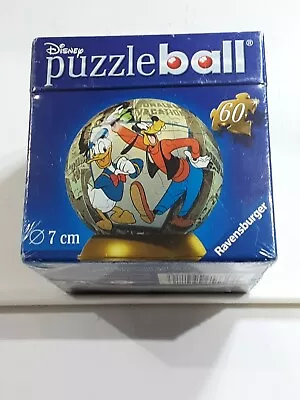 Disney Ravensburger Puzzle Ball 2007 3x3 60 Piece With Base Goofy & Donald NIP • $18