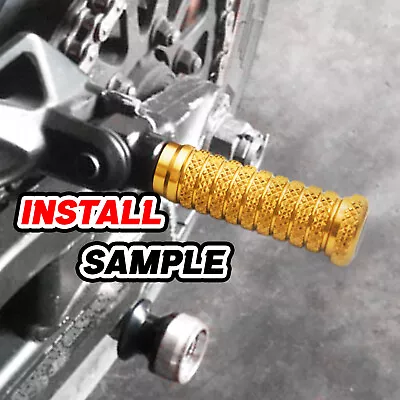 Gold M-Grip Standard Front Foot Pegs For DL 650 XT V-Strom 15 16 17 18 19 20 • $42.31