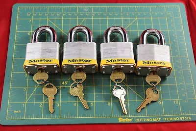 Master Lock Padlock No.17 - Lot Of 4 - Keyed Non-Alike • $49.95