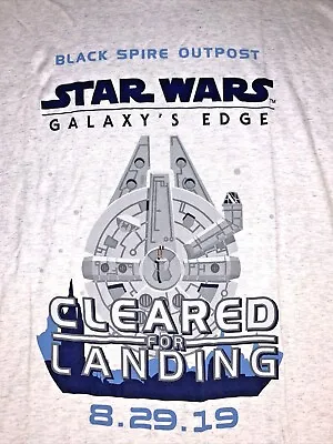 Star Wars T-Shirt Walt Disney World Galaxy’s Edge Opening Day Passholder Gray XL • $16.99