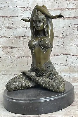 Bronze Modern Vintage Art Deco Sculpture  DH Chiparus Female Dancer Metal Statue • £336.84