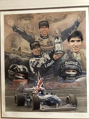 Rare Damon Hill (F1) World Champion Print • £25