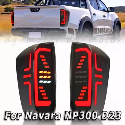 For Navara NP300 D23 2015-On Pair Animated Sequential LED Rear Tail Light Lamps • $195.99