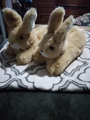 Bunny Rabbit Plush Slippers ~ Peter Rabbit~ Bonus Plush (eden) Size 7-8 • $22.50