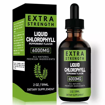 UK Chlorophyll All-Natural Extract Liquid Drops Water Soluble Mint 59ml • £7.49