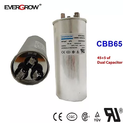 45uf 5uf Dual Run Capacitor CBB65 AC Electric Motor Start HVAC Blower Compresso • $12.95