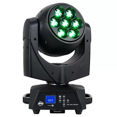 American DJ ADJ VIZI HEX WASH 7 RGBWA+UV LED Wireless DMX Moving Head Wash Light • $904.58