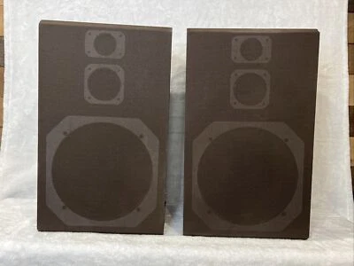$55 • Buy Vintage Mitsubishi SS-12LP Wood Grain Three Way Speakers Tested Works